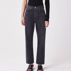 AGOLDE 90s mid rise loose fit jeans (black)